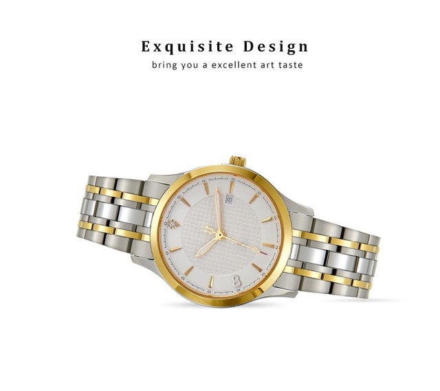 Women Luxury Brand Ronda Movement Stainless Steel Fashion Classic Day Pointer Dial Small Wristwatch