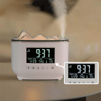 Humidificateur d'air à ultrasons pour paysage de montagne Réveil Aromathérapie Diffuseur d'arômes intelligent avec lumières LED colorées