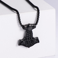 Kalung Liontin Punk Vintage Double Head Eagle New Pvd Pria dari Baja Tahan Karat 316, Perhiasan Fashion, Grosir, Aksesoris untuk DIY