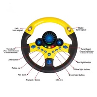 Samtoy jouet éducatif en plastique à piles pour bébé enfants jouet de conduite musicale électronique jouet de volant de voiture pour siège d'auto pour enfant