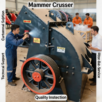 Concasseur à marteaux diesel robuste avec boîte de vitesses, concasseur primaire sur mesure, capacité personnalisable, facile à utiliser pour le concassage de minerai