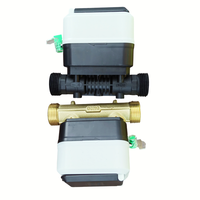 Medidor de Agua Subacuático Ultrasónico Compacto de Cuerpo Pequeño para Uso Residencial, Pantalla Digital LCD, IP68, Alimentado por Batería, Rosca DN15-DN25, Latón