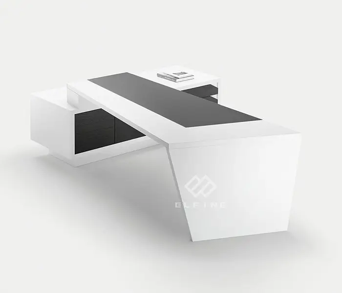 Mesa coriana elegante para escritório, design de mesa