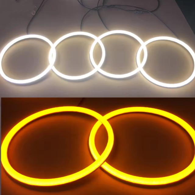White Amber Dual Color ADT DRL SMD Ring Lamp Cotton Car Angel Eyes halo Ring Light