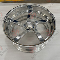 Ruedas Personalizadas de Aluminio 6061-T6 Monobloque de 2 Piezas, 26 y 24 Pulgadas, Diseño Cóncavo, Forjadas para Camiones, 5x114.3, 5x120, 5x127, Color Cromo