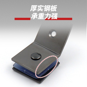 Stainless Steel Square Fixing Clips 90 180 Degree Single Sided Glass Door Hinge Minimalist Bath <b>Hardware</b> - Product Image 2