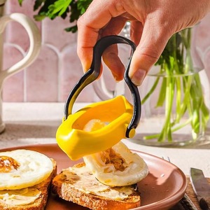 Gadgets de cuisine Moule à oeufs frits 3-en-1 Flips Facile à faire des outils à oeufs DIY avec poignée Anneau à oeufs sans fuite pour le petit déjeuner - Product Image 4