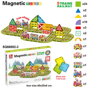 Jouets éducatifs pour enfants, blocs magnétiques, cubes créatifs pour scénarios simulés, piste <span class=keywords><strong>magnétique</strong></span> - Product Image 5