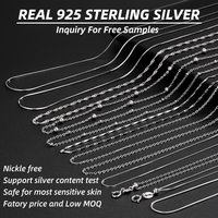 Personnalisé cadena 925 Sterling Silver Italie Fine Chaîne Colliers Lien Croix Boîte Corde Figaro Serpent En Gros En Vrac Bijoux Pour Femmes