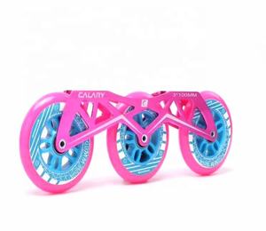 Junior <span class=keywords><strong>3</strong></span> big wheels regolabile urban speed aggressivo hard boot freestyle slalom patines <span class=keywords><strong>3</strong></span> Ruedas roller pattini in linea scarpe per - Product Image 5