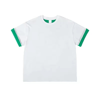 T-shirt uni surdimensionné personnalisé, 100% coton, motif uni, t-shirt pour homme, t-shirts unisexes réversibles, été