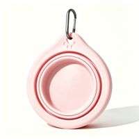 Bol pliable en silicone grande capacité pour animaux de compagnie, gamelle pliable pour chien et chat avec mousqueton pour les voyages en extérieur
