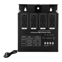 Pack de gradateurs DMX PKnight DMX512 4 canaux 8A/6A avec contrôle d'éclairage pour scène, mariage et événements (garantie 1 an)