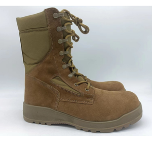 Bottes de combat TSB21 DMS pour le désert et la jungle, couleur kaki, en cuir de vachette véritable et daim - Product Image 4