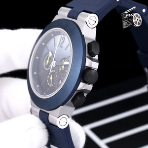 Montre de sport de luxe, chronographe à quartz, multi fuseaux horaires, bracelet en caoutchouc, design outdoor - Product Image 6