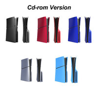 Coque de console de jeu Laudtec, version CD-ROM, couleur unie, ABS, remplacement facile à nettoyer, étui pour PS5 Slim Sjk871