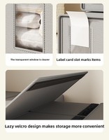 Organisateur de vêtements en tissu Oxford Hothome avec couvercle pour vêtements, linge de maison, draps, housses de couette - Pliable, empilable, moderne et minimaliste