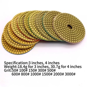 Tampons de polissage à l'eau JXY65 en diamant, grain extra fin, pour le polissage automobile, le béton et la pierre - Finition par meulage humide haute efficacité - Product Image 3