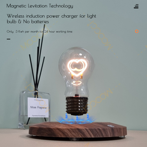 Minimalist Decor Night <b>Light</b> Lamp Desktop Bedroom Magnetic Levitation Floating LED Bulb Room for Cafe & Home - Product Image 4