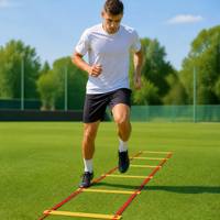 Échelle de vitesse professionnelle rouge en PP pliable pour l'entraînement sportif – Équipement d'entraînement pour les passionnés de football/soccer (vente en gros)