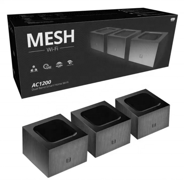 Mesh WiFi System 1200Mbps Whole Home Wi-Fi Mesh Network Dual Band 2.4Ghz 5Ghz WiFi Router/Extender