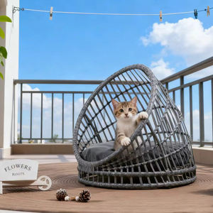 Hochleistungs-Maßgefertigtes Handgemachtes Haustier-Kuschelbett Strohgewebtes Outdoor-Hundebett - Product Image 5