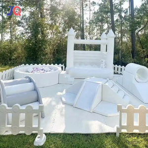 Offre Spéciale ensemble de jeu doux de haute qualité tunnel de château de rebond de fosse à balles blanche pour enfants intérieur extérieur pour les écoles de fêtes de mariage - Product Image 1
