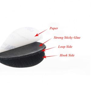Puntos de Gancho y Bucle de Nylon Autoadhesivos con Pegamento, Puntos de Gancho y Bucle Tipo Moneda, Cuadrados de Gancho y Bucle Autoadherentes con Diámetro [insertar diámetro aquí] - Product Image 2