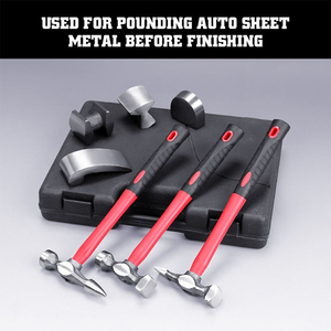 Kit di rimozione delle ammaccature per riparazione di carrozzeria Auto 7 pezzo per parafanghi per porte e barche. Strumenti Dolly Set per il lavoro di Autobody - Product Image 4