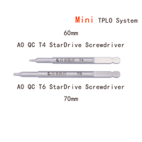 Obeng Bit Profesional untuk Bedah Ortopedi Hewan AO QC T4 T6 Star Drive, untuk Operasi Tulang Hewan Peliharaan dengan Sistem Mini TPLO