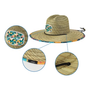 Biểu Tượng Tùy Chỉnh Mùa Hè Bãi Biển Ngoài Trời Thoáng Khí Câu Cá Handmade Che Nắng Mũ Rơm Nhân Vật Tùy Chỉnh In Vải Rơm Mũ Mặt Trời - Product Image 5