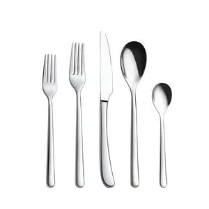 Spot restaurant hotel wedding tableware teaspoon fork knife spoon gold flatware sets stainless steel cutlery set