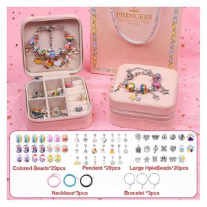 Luxury Gold Plated Women's Bracelet Custom Pendant Trendy <b>Plastic</b> <b>Beaded</b> Jewelry 66pcs Educational Fantasy Sci-Fi Theme Gift - Product Image 5