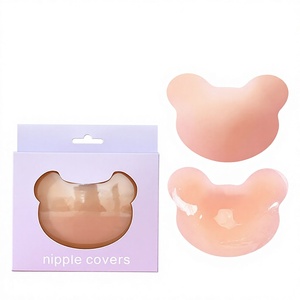 <span class=keywords><strong>Pegatinas</strong></span> de <span class=keywords><strong>pecho</strong></span> con orejas de gato, sexy, para vestidos de novia, antiexposición, sin costuras, realzan los senos pequeños, finas, sin volumen, cubrepezones sólidos. - Product Image 1