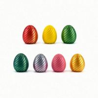 Eco-Friendly PLA Hinged 3D Printed Fidget Egg Height Multi-Color Options for Corporate Gift Idea OEM/ODM Available