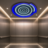 Pièces d'ascenseur : Plafonnier LED panoramique moulé intégralement, édition ciel étoilé, design moderne pour villa et appartement