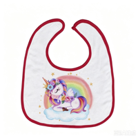 Bavoirs vierges pour bébé à sublimation transfrontalière, motif animaux de dessin animé, en polyester-coton, résistants aux taches et à la salive