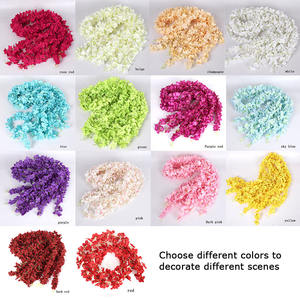 Senmasine 14 colori disponibili ghirlande artificiali fiori fiori ciliegio vite per la casa di nozze appeso decorazione finto Sakura - Product Image 5
