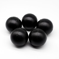 Boule de contrôle d'égouttement d'eau en plastique HDPE noir creux personnalisée de 100 mm (4 pouces), stabilisée aux UV, en polyéthylène haute densité