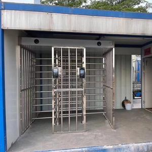 Bảo mật cao đầy đủ chiều cao Cửa quay hai làn cho người đi bộ cổng thép không gỉ kiểm soát truy cập cửa quay - Product Image 5
