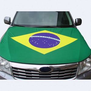 Housse de capot de voiture personnalisée avec drapeaux de pays, logo personnalisé, matériaux ABS et polyester, 80x130cm, taille personnalisée, design portable à suspendre pour le sport - Product Image 1
