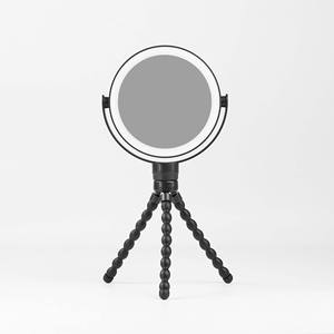 Nuevo Espejo de <span class=keywords><strong>Maquillaje</strong></span> LED Redondo con Soporte Flexible Portátil Tipo Pulpo para Viajes, Ilumina Cosméticos - Product Image 1