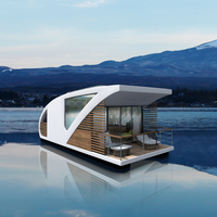 Bâtiment aquatique flottant d'hôtel de luxe, maison préfabriquée, bateau flottant, maisons, bateau, minuscule, maison, conteneur, maisons modulaires, mobiles