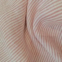 Nouveau design durable, tissu rayé 100% lin, 138 cm, poids moyen, tissé, sans produits chimiques, tissu en lin pur pour vêtements.