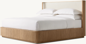 เตียงนอนไม้โอ๊คสีขาวทึบเฟอร์นิเจอร์ห้องนอนในร่มดีไซน์ทันสมัยหรูหรามีเอกลักษณ์ - Product Image 3