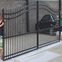 Conception de porte en fer forgé de sécurité en métal principal d'entrée de maison en gros