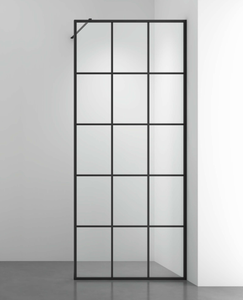 Mampara de Ducha Cuadrada <span class=keywords><strong>con</strong></span> Perfiles Ajustables para Paredes Irregulares, Diseño sin Marco de Vidrio Templado <span class=keywords><strong>con</strong></span> Certificación ANSI CE para Uso en Apartamentos - Product Image 5