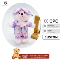 Teddy ISLAND Masque de sommeil en peluche motif ours rose pour fille, sous licence mondiale