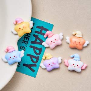 Goodnight Stars DIY dijes de resina hechos a mano Lucite cuentas sueltas nuevo diseño de dibujos animados accesorios de horquilla acrílico plástico Lucite Beads - Product Image 2