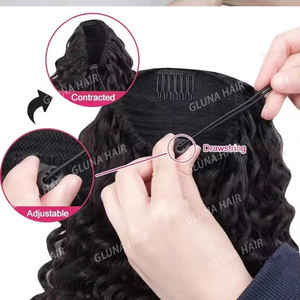 วิกผมครึ่งหัวแบบมองไม่เห็น  จัดเรียงเส้นผมอย่างดี  ผมหยิกธรรมชาติจากพม่า  วิกแบบไม่ต้องใช้กาว  ผมแท้  วิกแบบผูกเชือก  วิกผมแท้แบบพลิกกลับได้  ผู้จำหน่ายวิกผมแท้ - Product Image 4